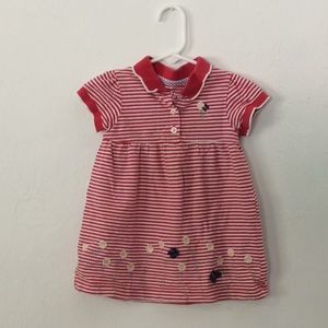 Red & White Striped Baby Dress